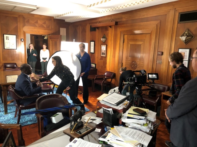 Filming Mayor Byron Brown