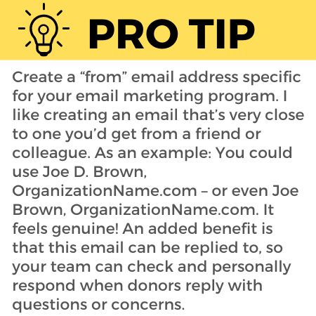 Pro Tip for Email Campaigns